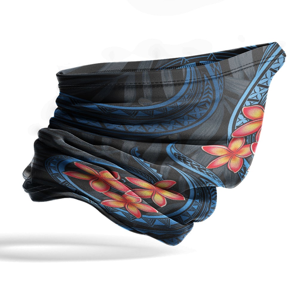 Tahiti Neck Gaiter - Plumeria Blue