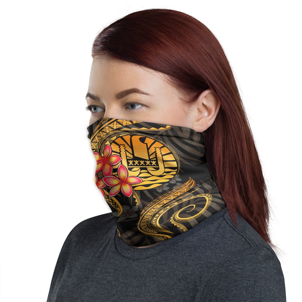 Tahiti Neck Gaiter - Plumeria Gold