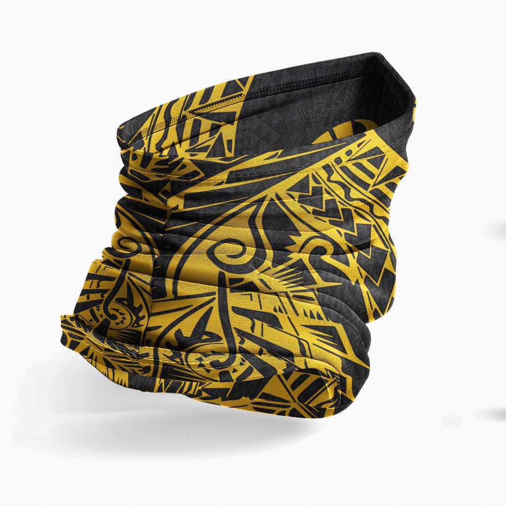 Tahiti Neck Gaiter - Polynesian Pattern Gold