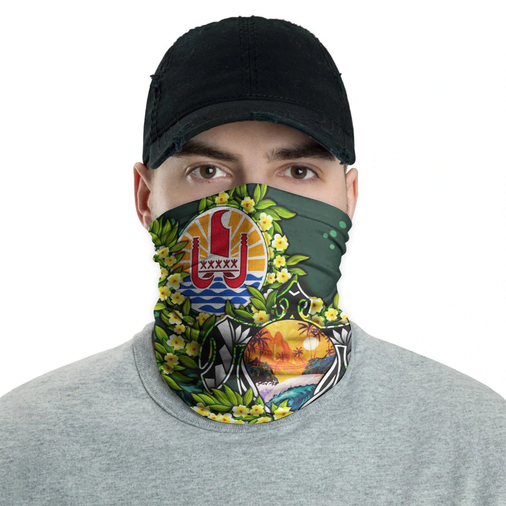 Tahiti Neck Gaiter - Ti Leaf Lei Turtle