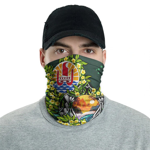 Tahiti Neck Gaiter - Ti Leaf Lei Turtle