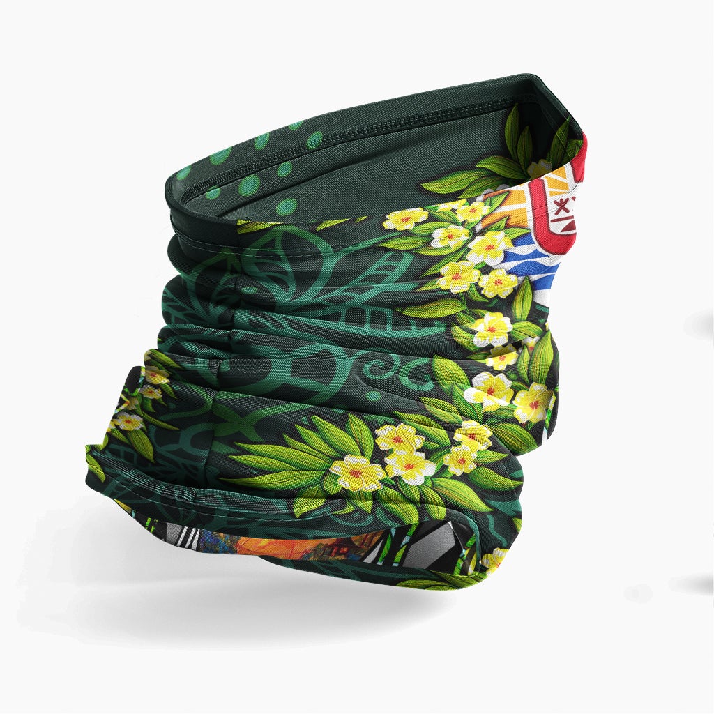 Tahiti Neck Gaiter - Ti Leaf Lei Turtle