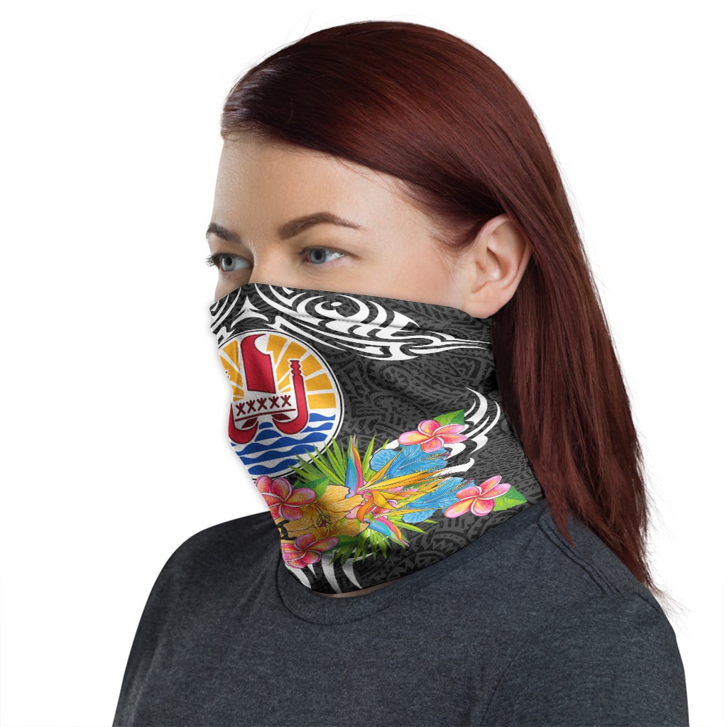 Tahiti Neck Gaiter - Tribal Floral Pattern