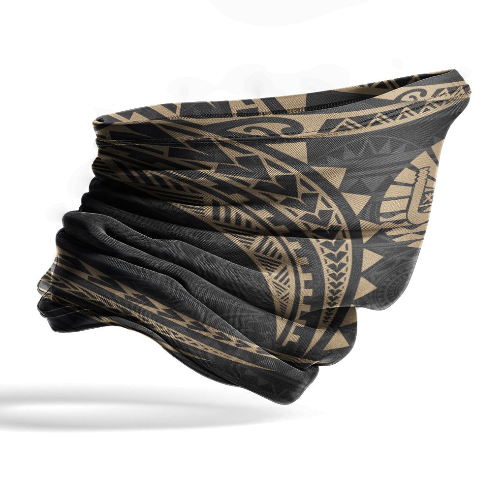 Tahiti Neck Gaiter - Tribal Pattern Gold