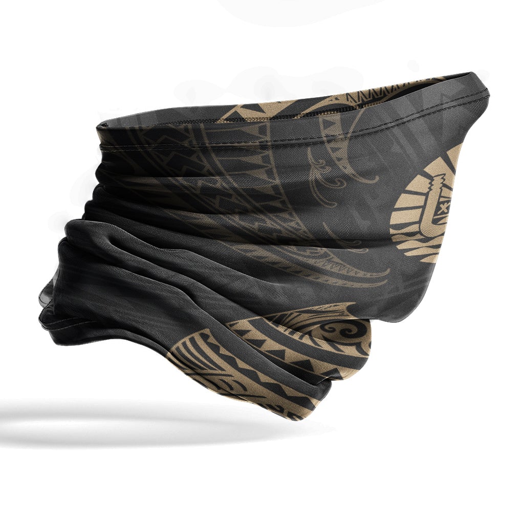 Tahiti Neck Gaiter - Tribal Wave Gold