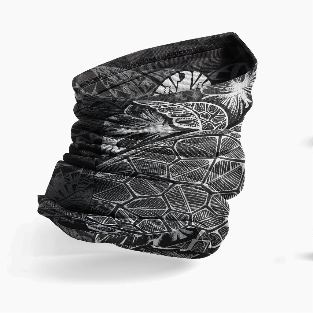 Tahiti Neck Gaiter - Turtle Hibiscus Black