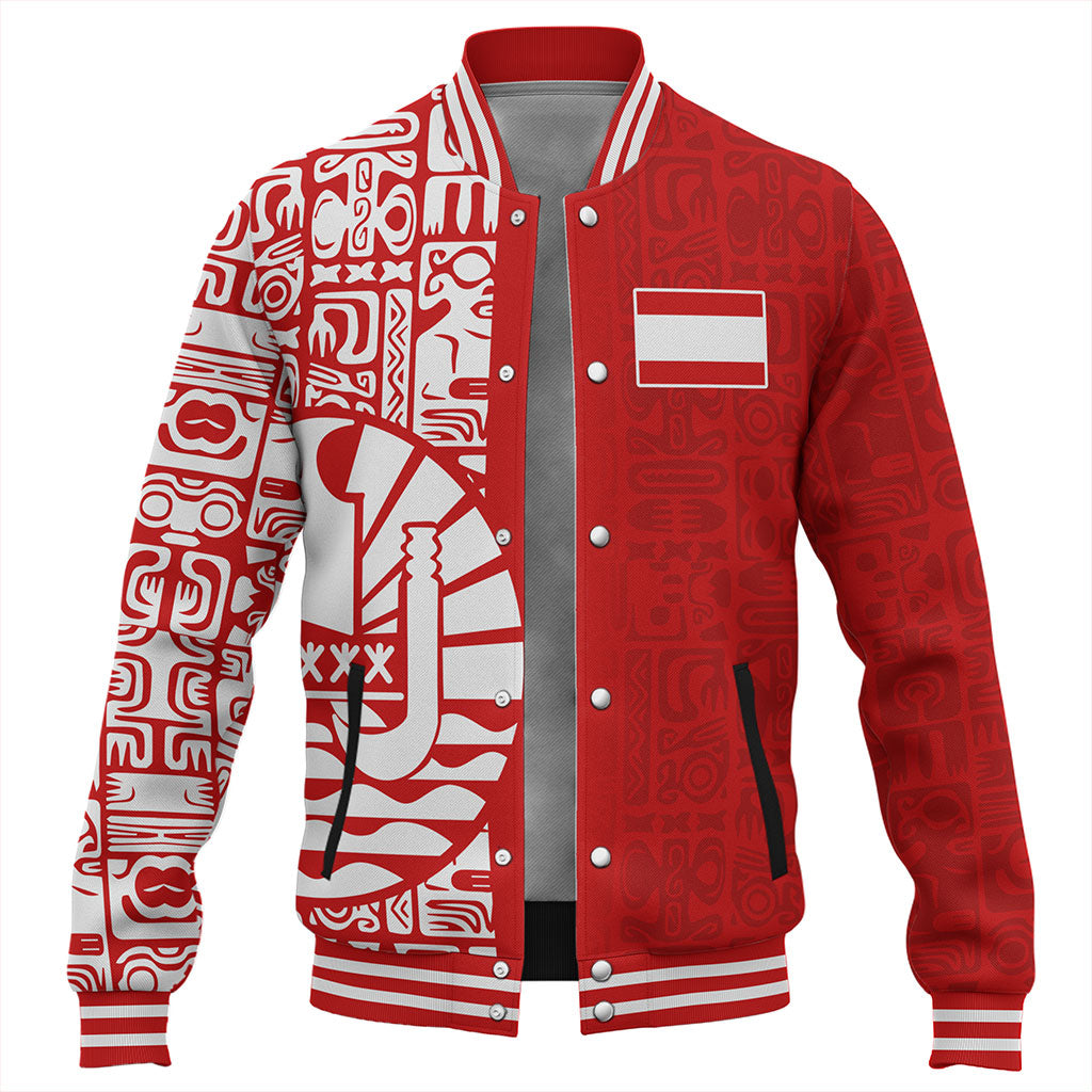 Tahiti Baseball Jacket Pattern Tribal