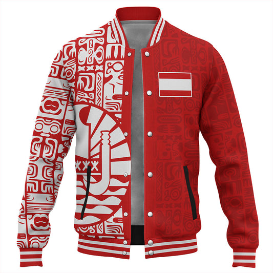 Tahiti Baseball Jacket Pattern Tribal