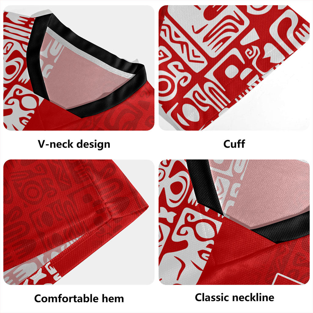 Tahiti Rugby Jersey Pattern Tribal