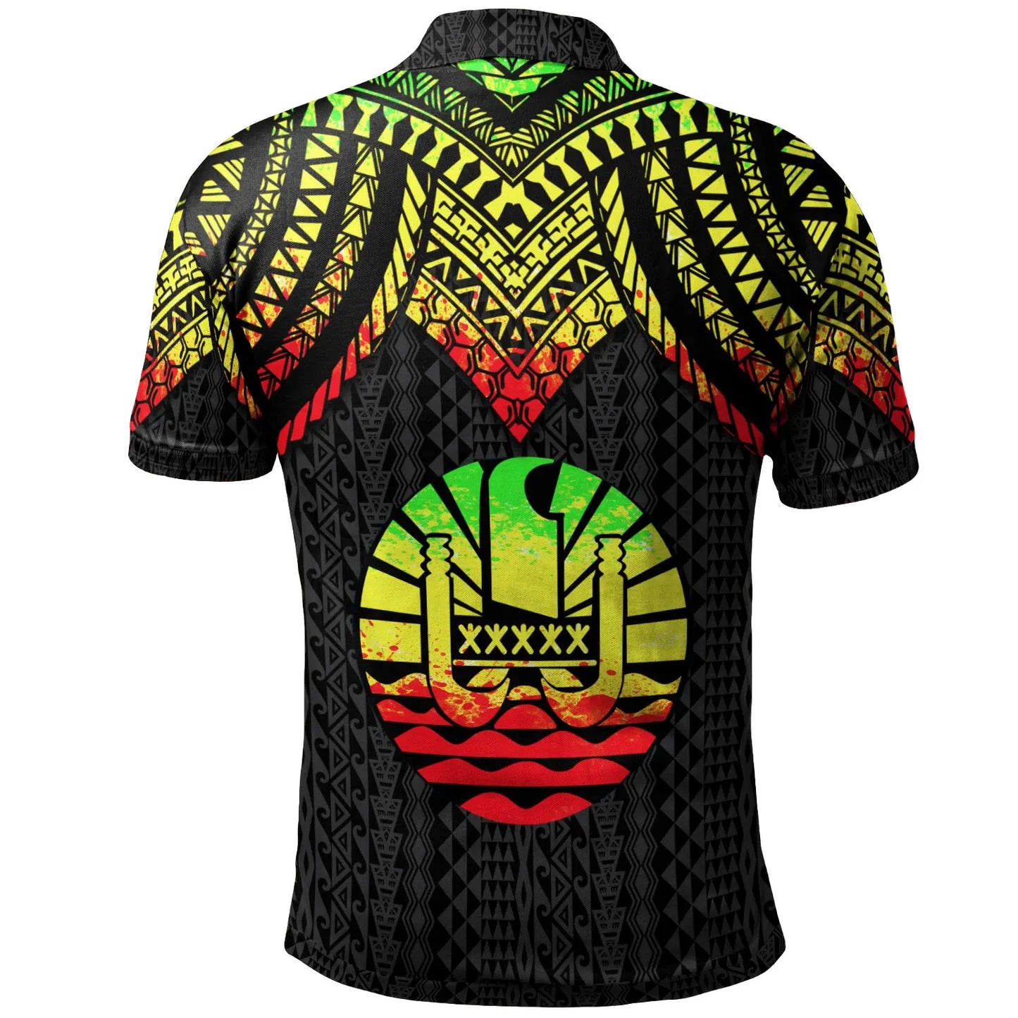 Tahiti Polo Shirt - Polynesian Armor Style Reagge