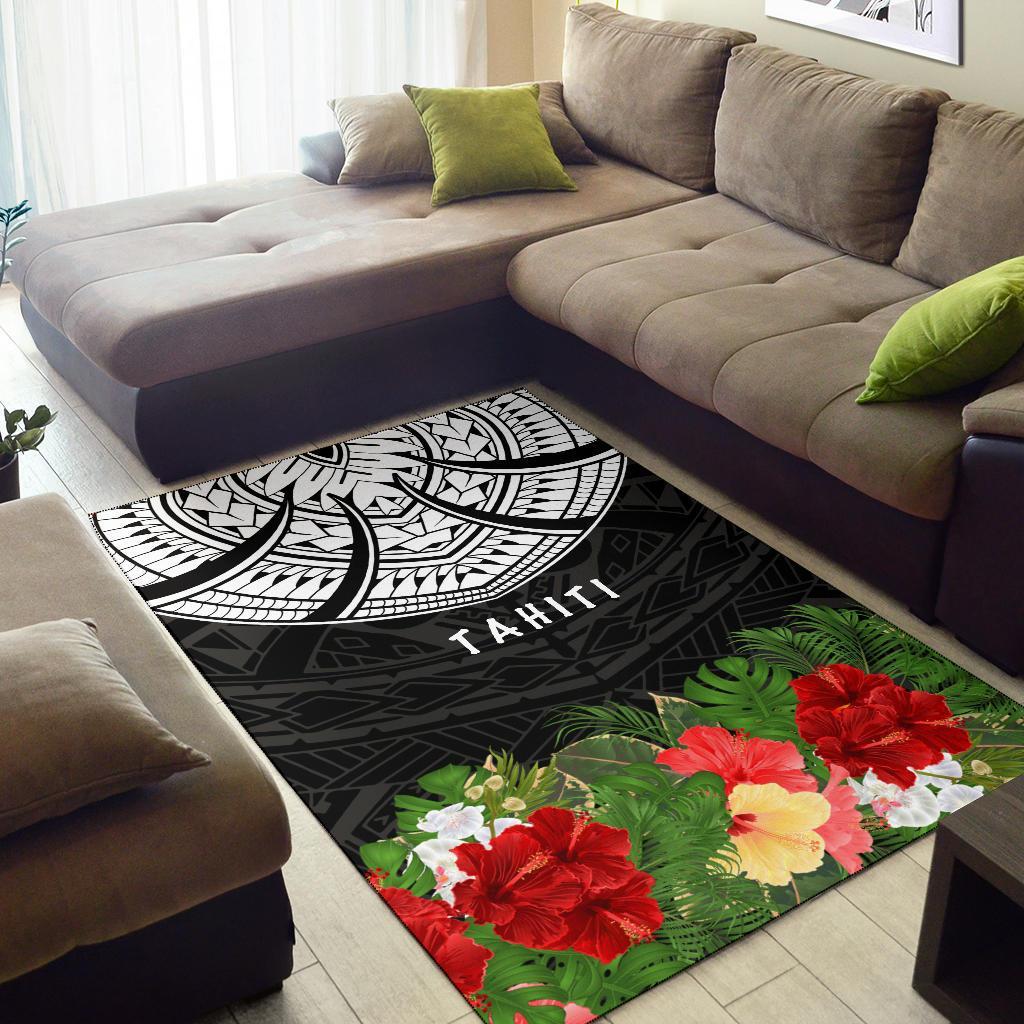 Tahiti Polynesian Area Rug - Ginger Lei Pattern
