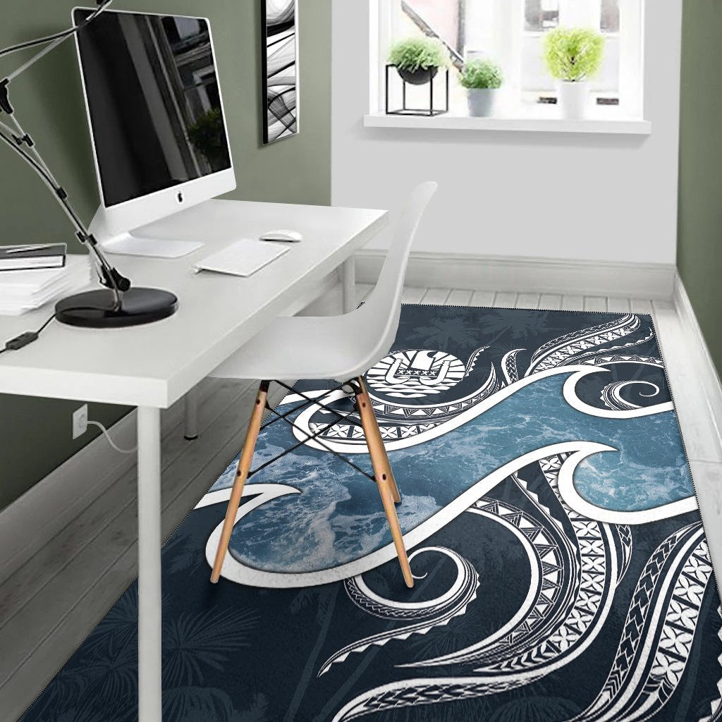 Tahiti Polynesian Area Rug - Ocean Style
