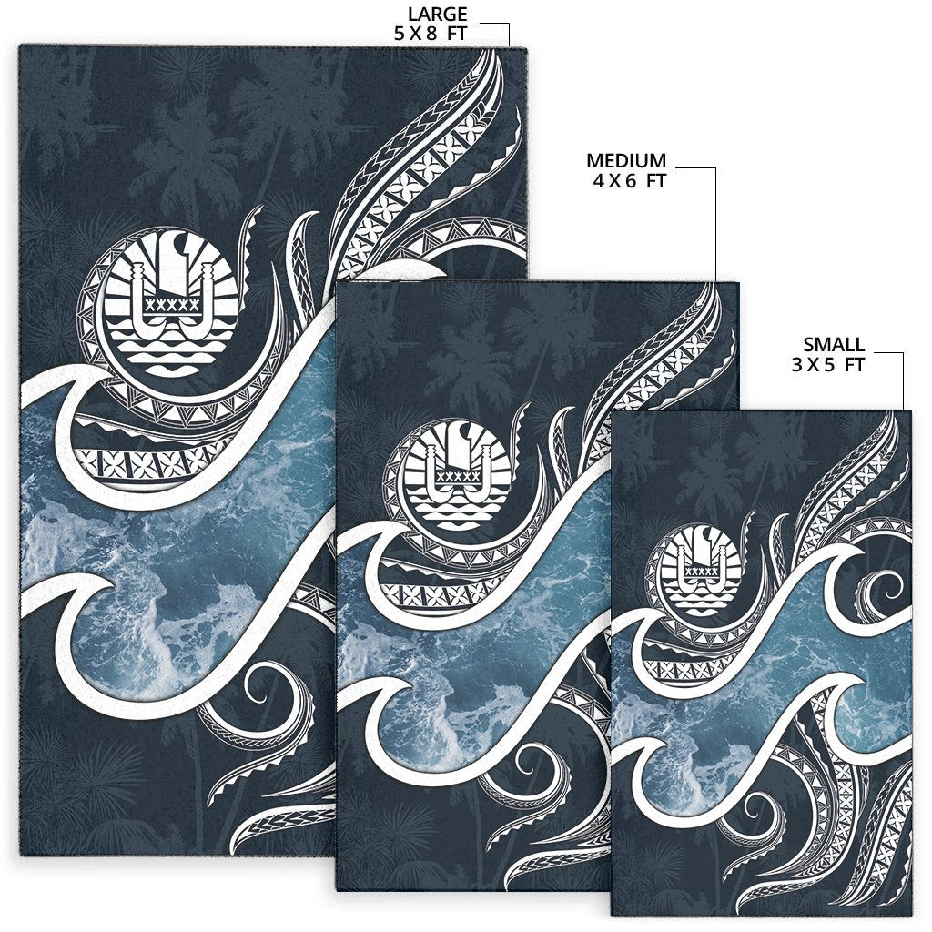Tahiti Polynesian Area Rug - Ocean Style