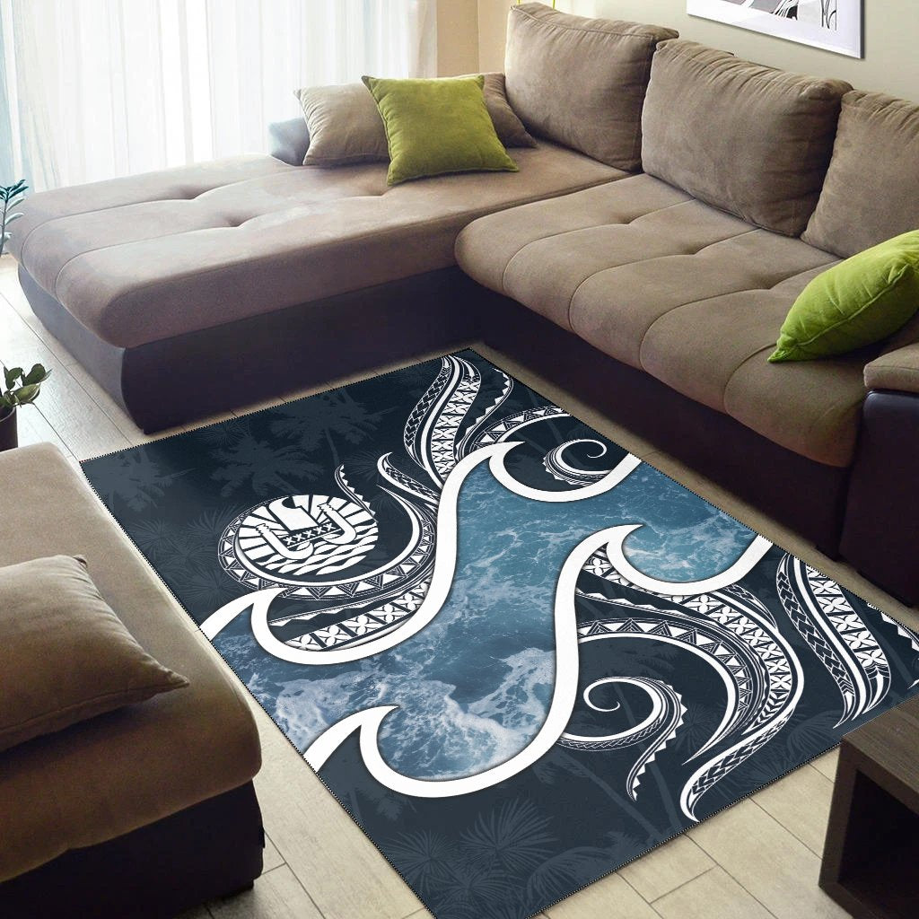 Tahiti Polynesian Area Rug - Ocean Style