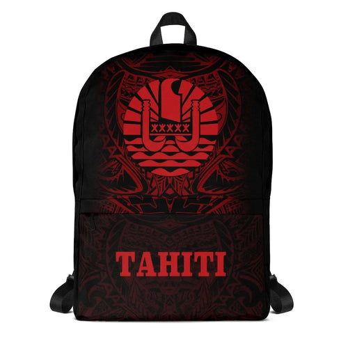 Tahiti Polynesian Backpack - Red Tribal Pattern