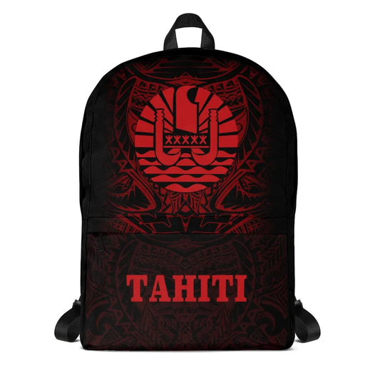 Tahiti Polynesian Backpack - Red Tribal Pattern