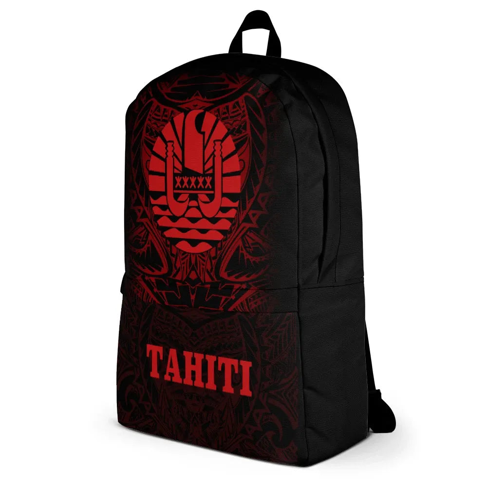 Tahiti Polynesian Backpack - Red Tribal Pattern
