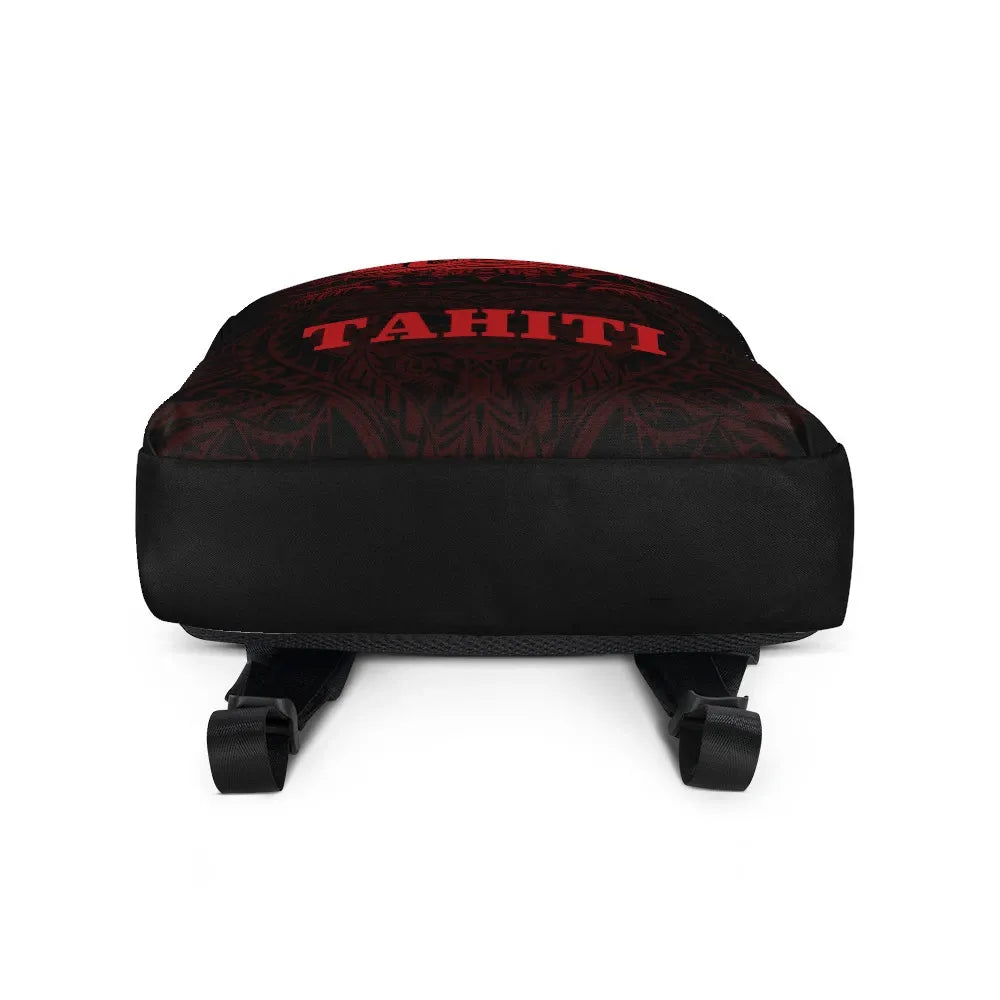 Tahiti Polynesian Backpack - Red Tribal Pattern