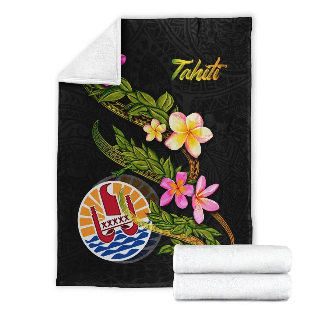 Tahiti Polynesian Blanket - Plumeria Tribal