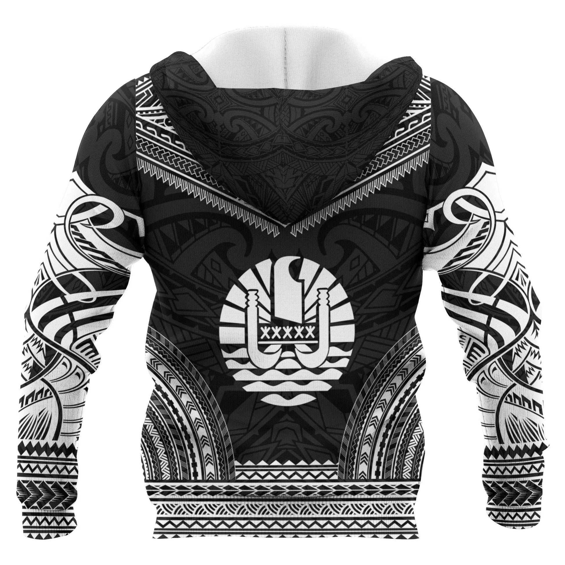 Tahiti Polynesian Chief Custom Personalised Hoodie - Black Version