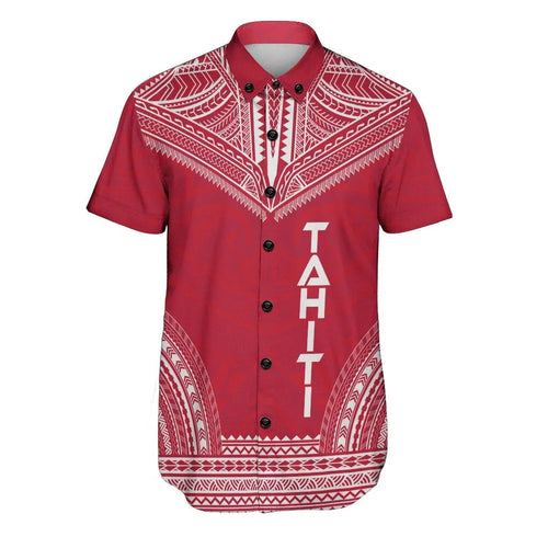 Tahiti Polynesian Chief Short Sleeve Shirt - Flag Version