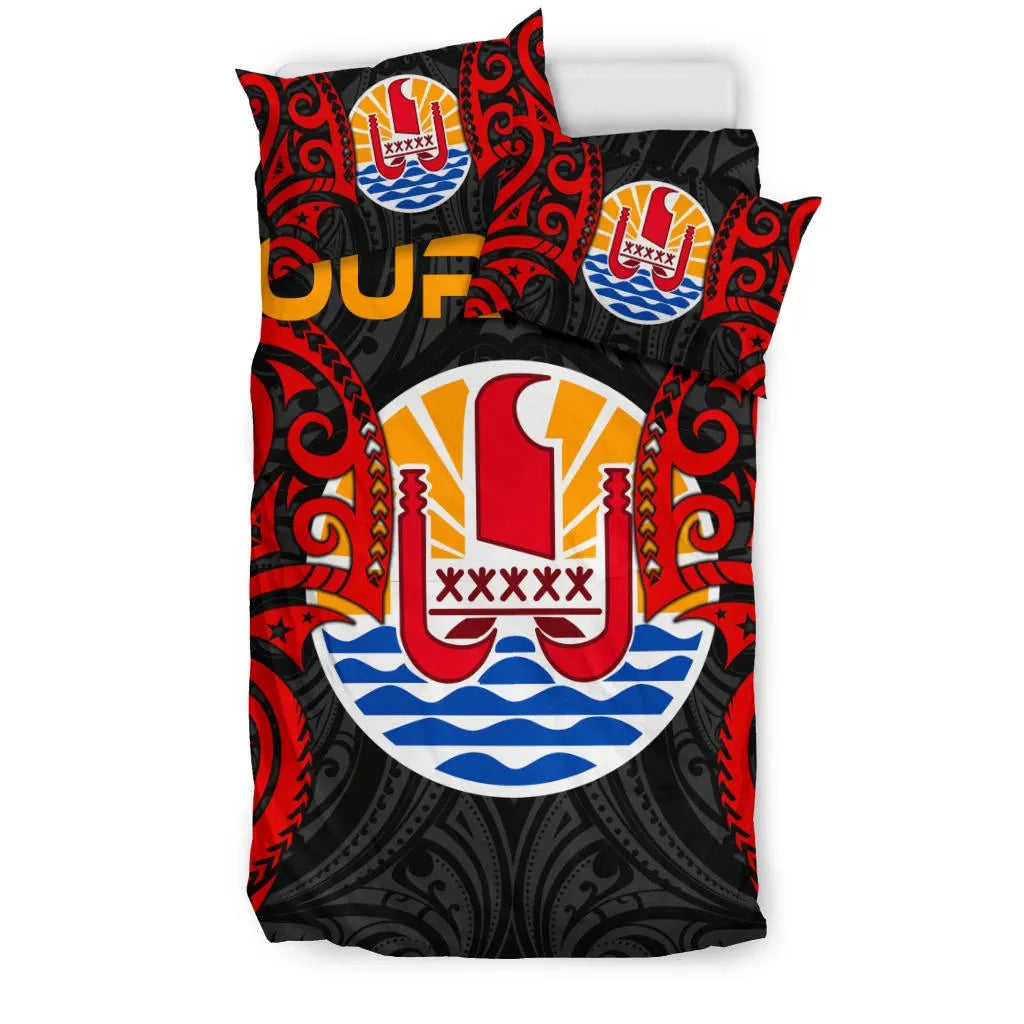 Tahiti Polynesian Custom Personalised Bedding Set - Tahitians Spirit