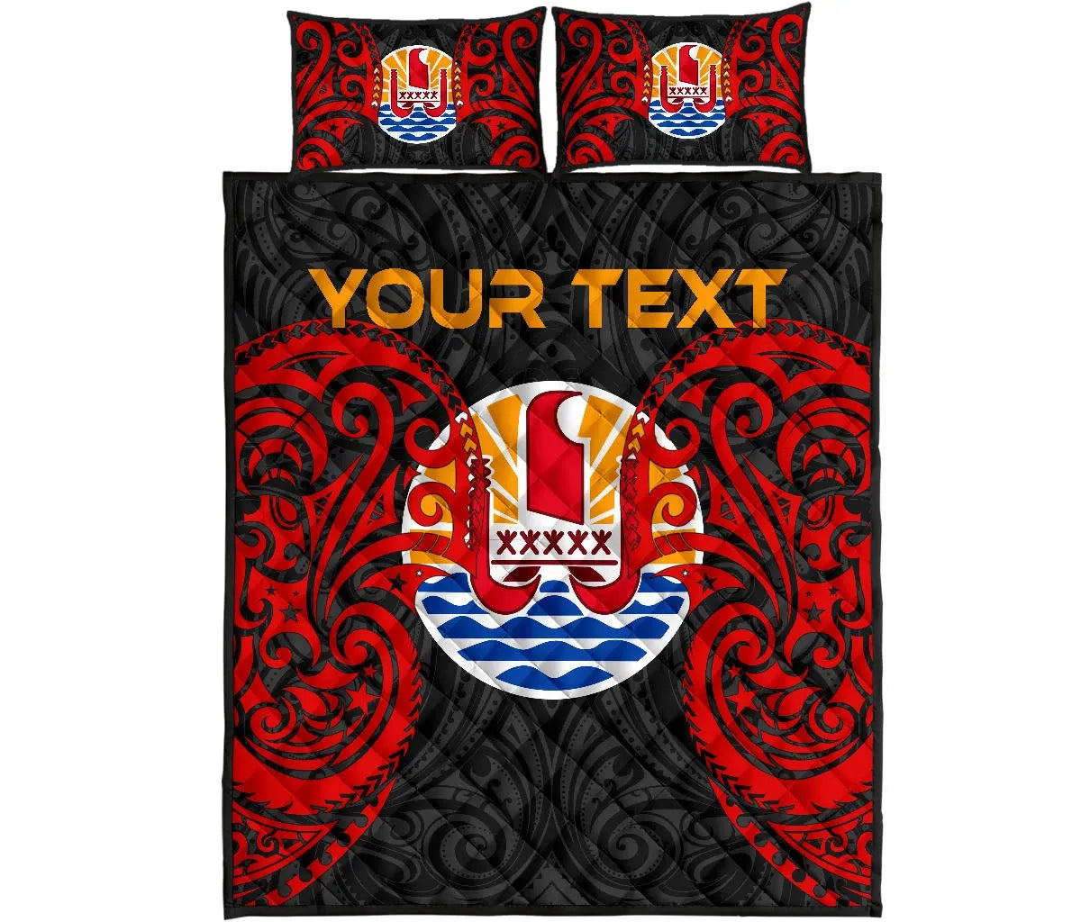 Tahiti Polynesian Custom Personalised Quilt Bed Set - Tahitians Spirit