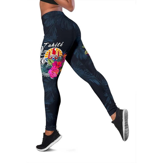 Tahiti Polynesian Legging - Tropical Flower