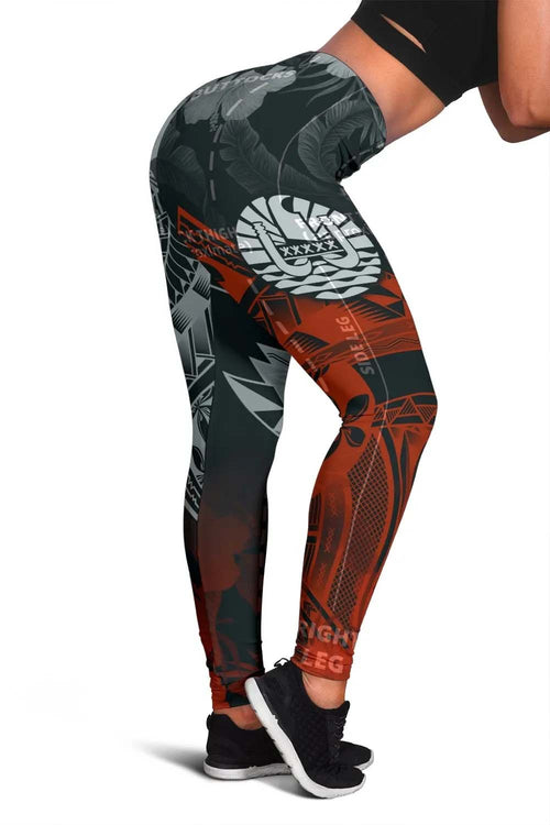 Tahiti Polynesian Legging - Vintage Polynesian Turtle