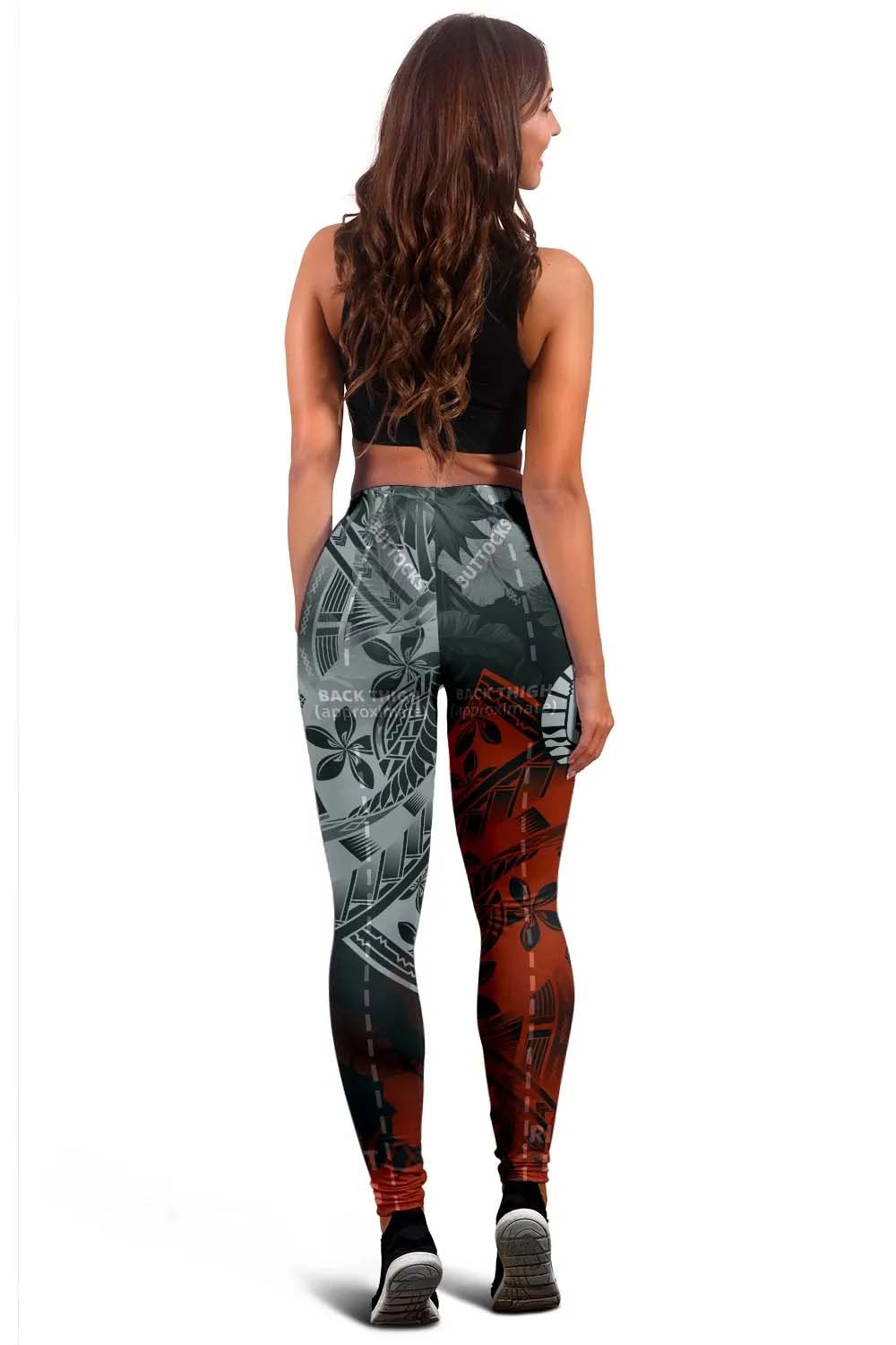 Tahiti Polynesian Legging - Vintage Polynesian Turtle