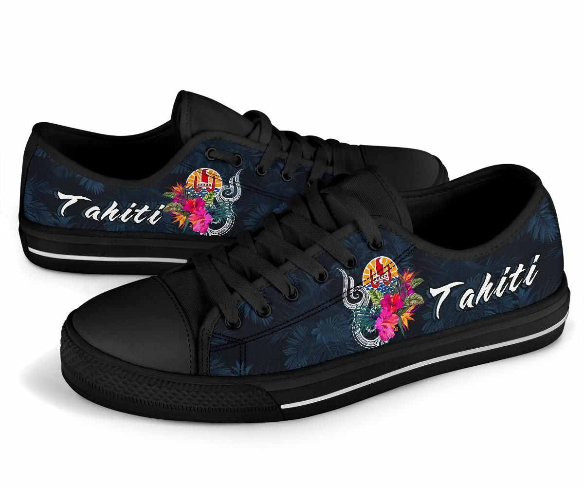 Tahiti Polynesian Low Top Shoes - Tropical Flower