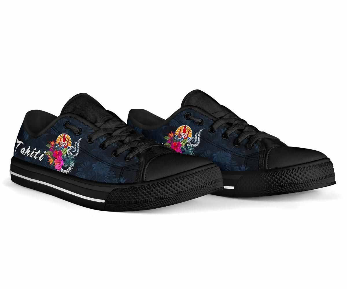 Tahiti Polynesian Low Top Shoes - Tropical Flower