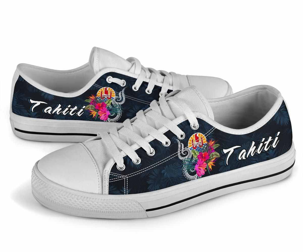 Tahiti Polynesian Low Top Shoes - Tropical Flower
