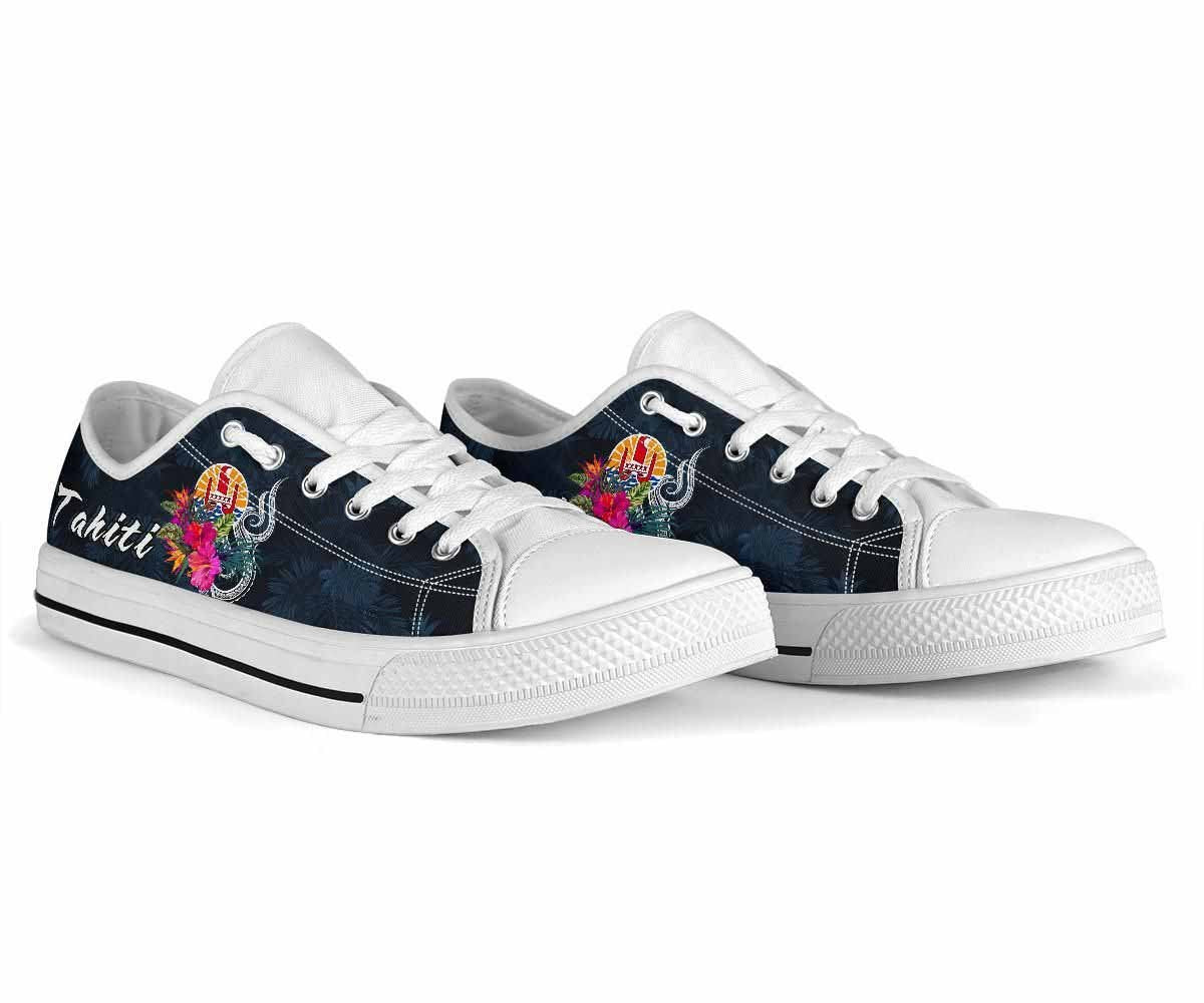 Tahiti Polynesian Low Top Shoes - Tropical Flower