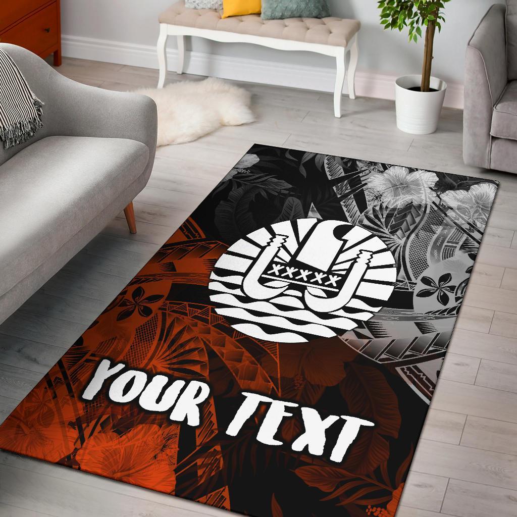 Tahiti Polynesian Personalised Area Rug - Vintage Polynesian Turtle