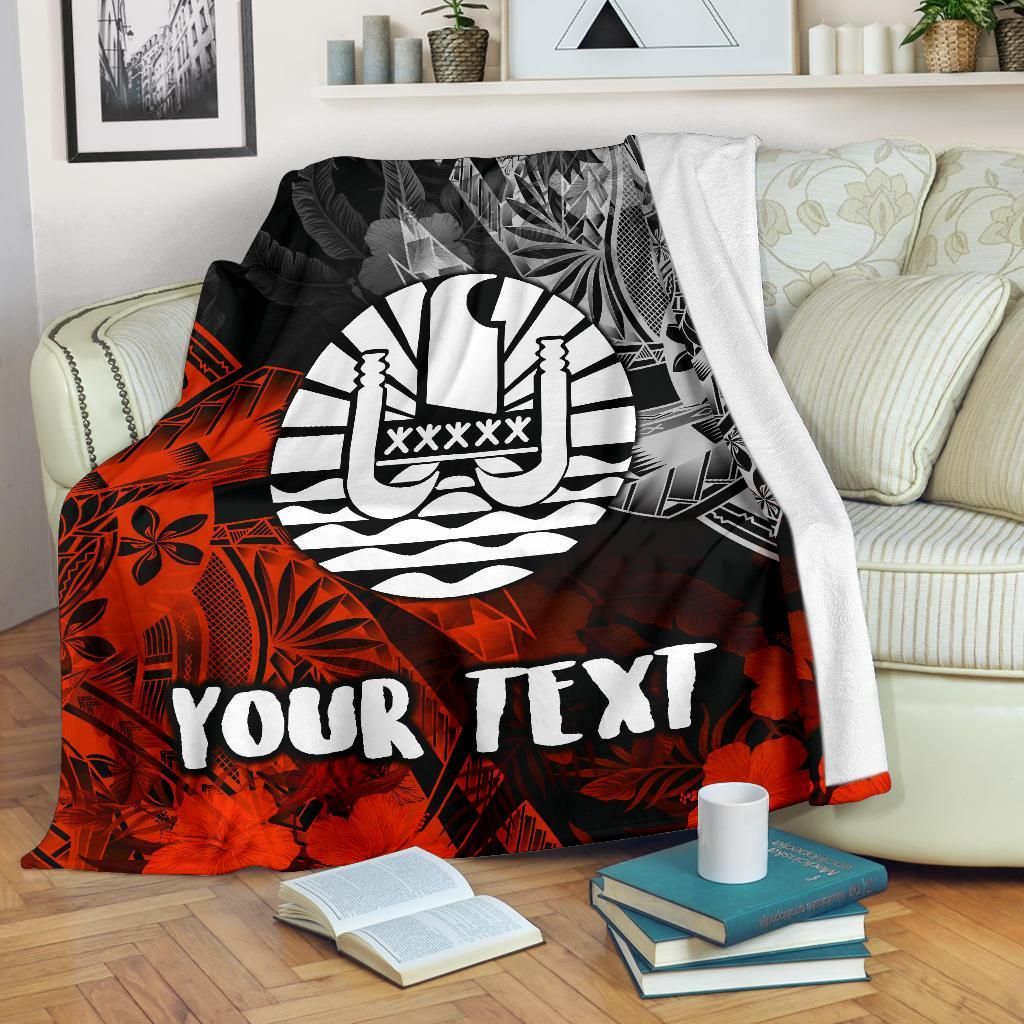 Tahiti Polynesian Personalised Premium Blanket - Vintage Polynesian Turtle