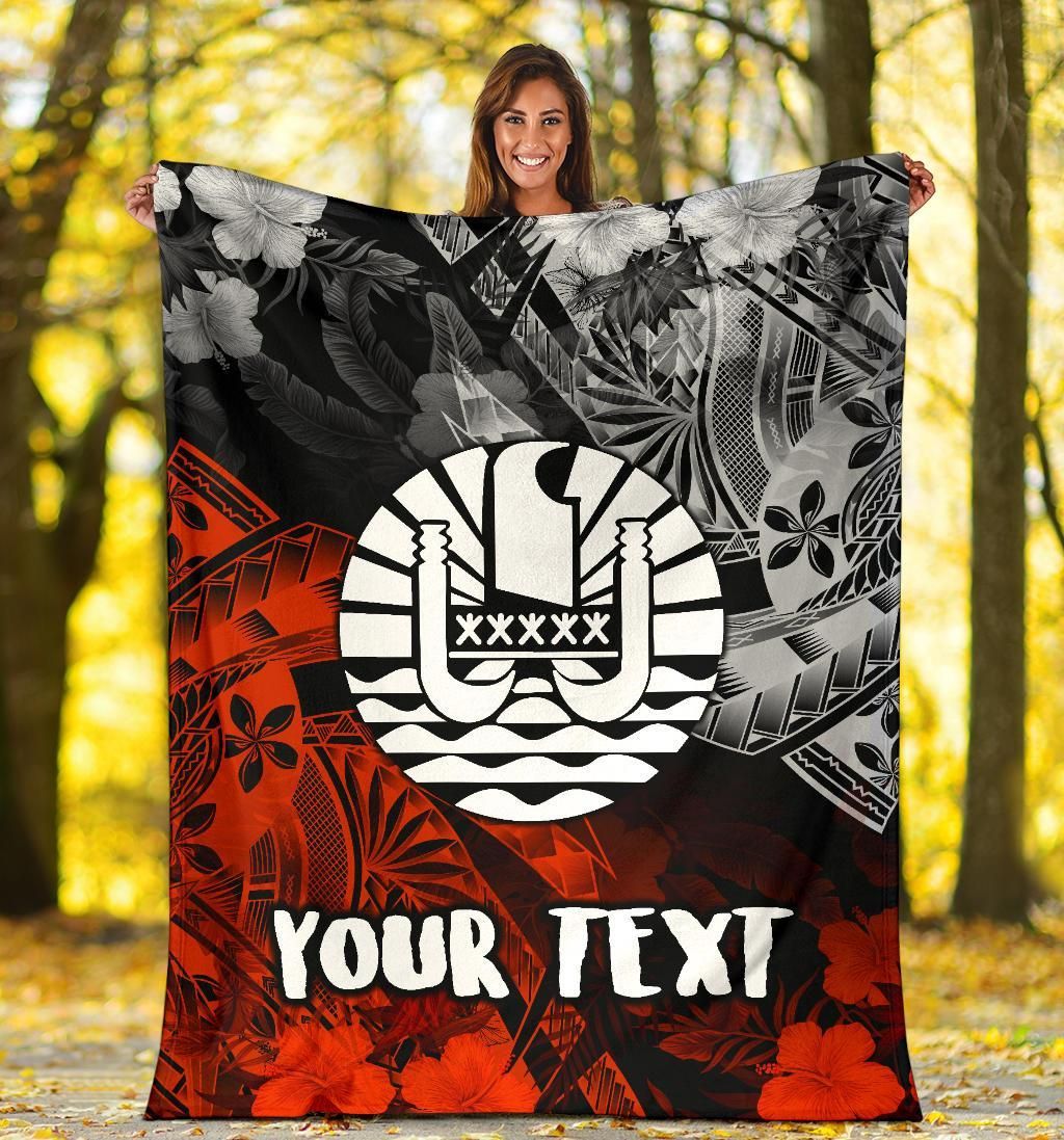 Tahiti Polynesian Personalised Premium Blanket - Vintage Polynesian Turtle