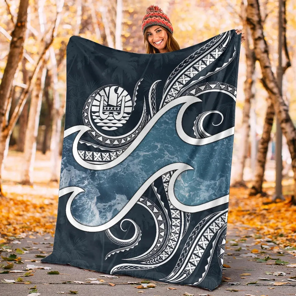 Tahiti Polynesian Premium Blanket - Ocean Style