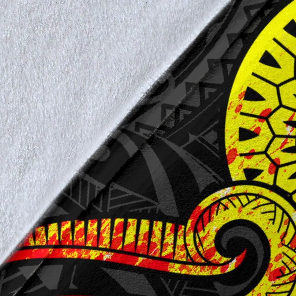 Tahiti Polynesian Premium Blanket - Reggae Tentacle Turtle