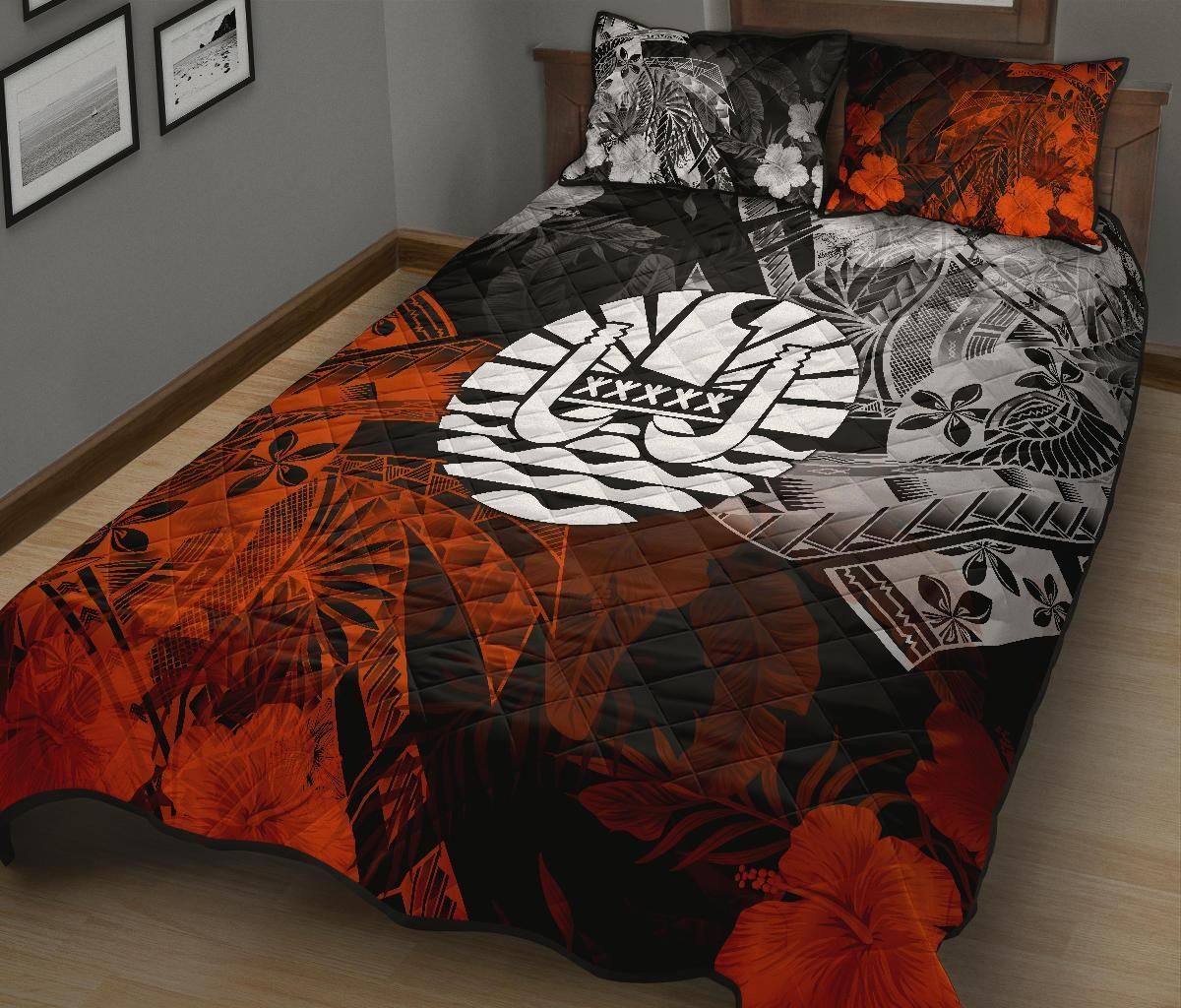 Tahiti Polynesian Quilt Bed Set - Vintage Polynesian Turtle