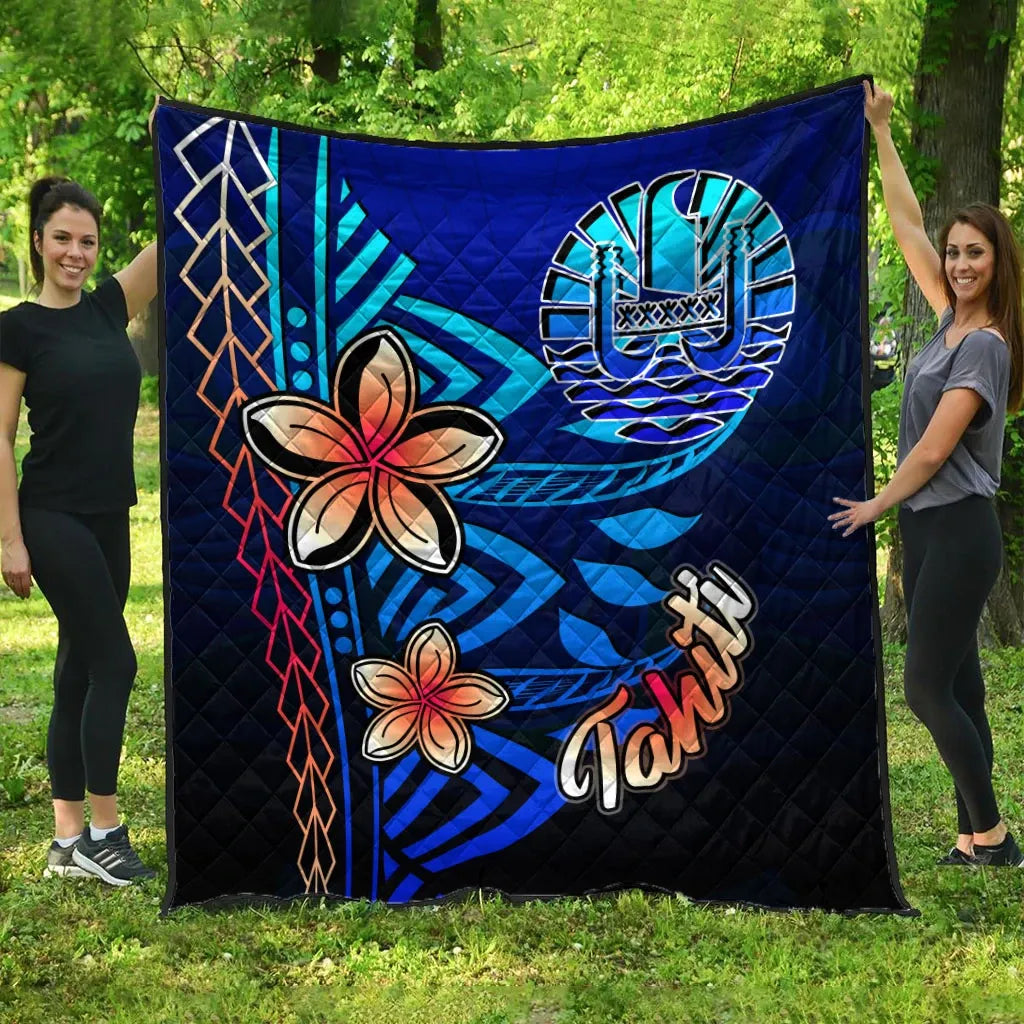 Tahiti Premium Quilt - Vintage Tribal Mountain