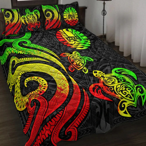 Tahiti Quilt Bed Set - Reggae Tentacle Turtle