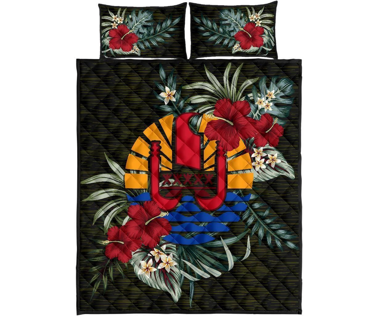 Tahiti Polynesian Quilt Bed Set - Special Hibiscus