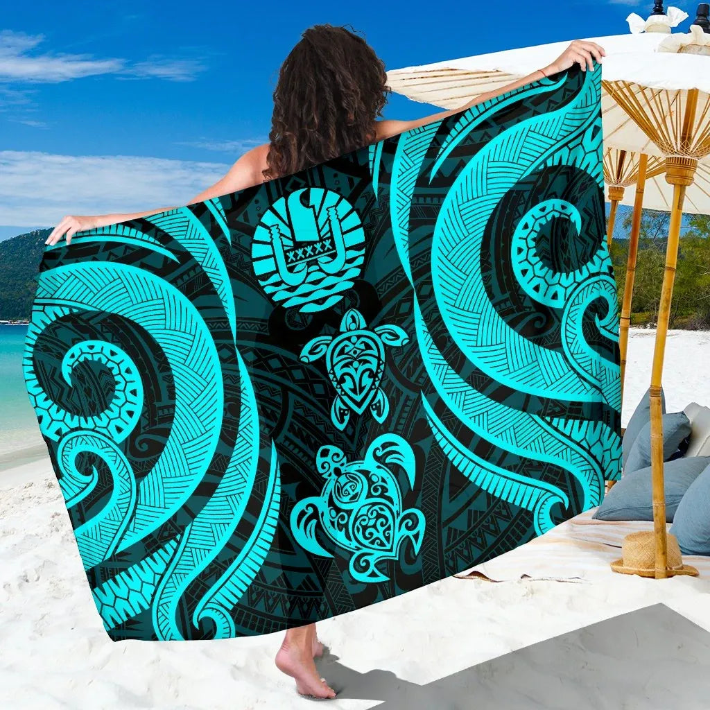 Tahiti Sarong - Tentacle Turtle Turquoise