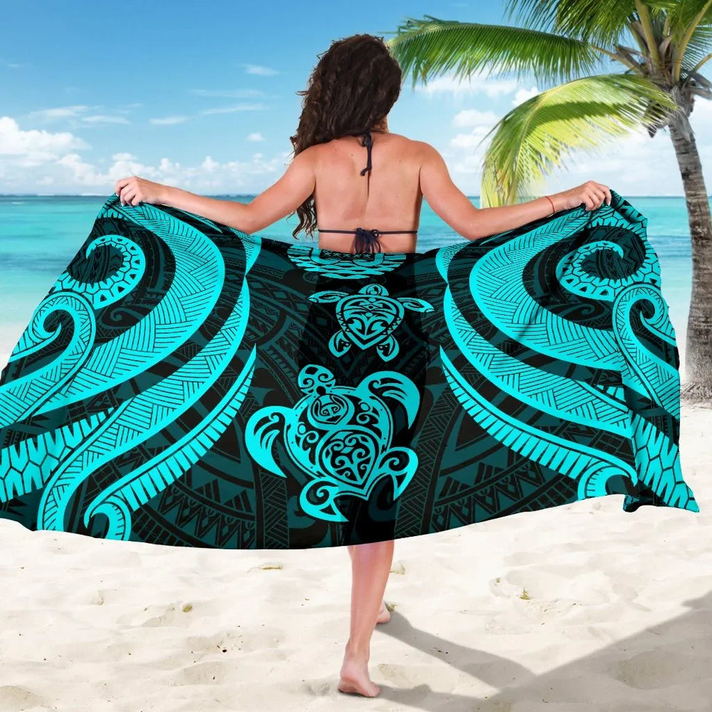 Tahiti Sarong - Tentacle Turtle Turquoise