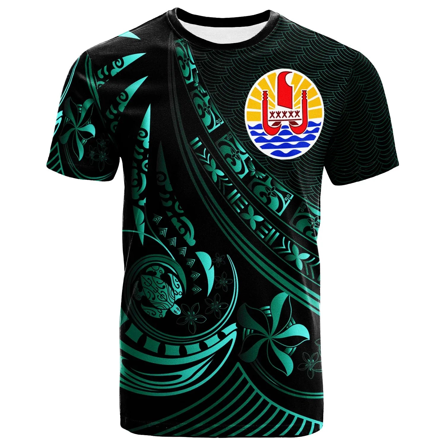 Tahiti T-Shirt - The Flow Of The Ocean Green