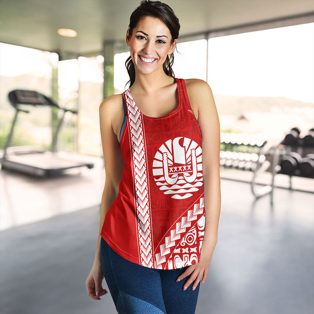 Tahiti Women Tank Tribal Fabric And Coat Of Arms