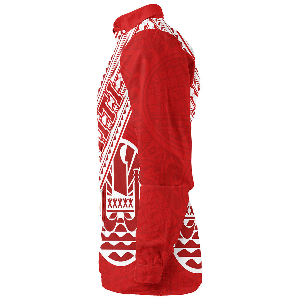 Tahiti Long Sleeve Shirt Flag And Coat Of Arms