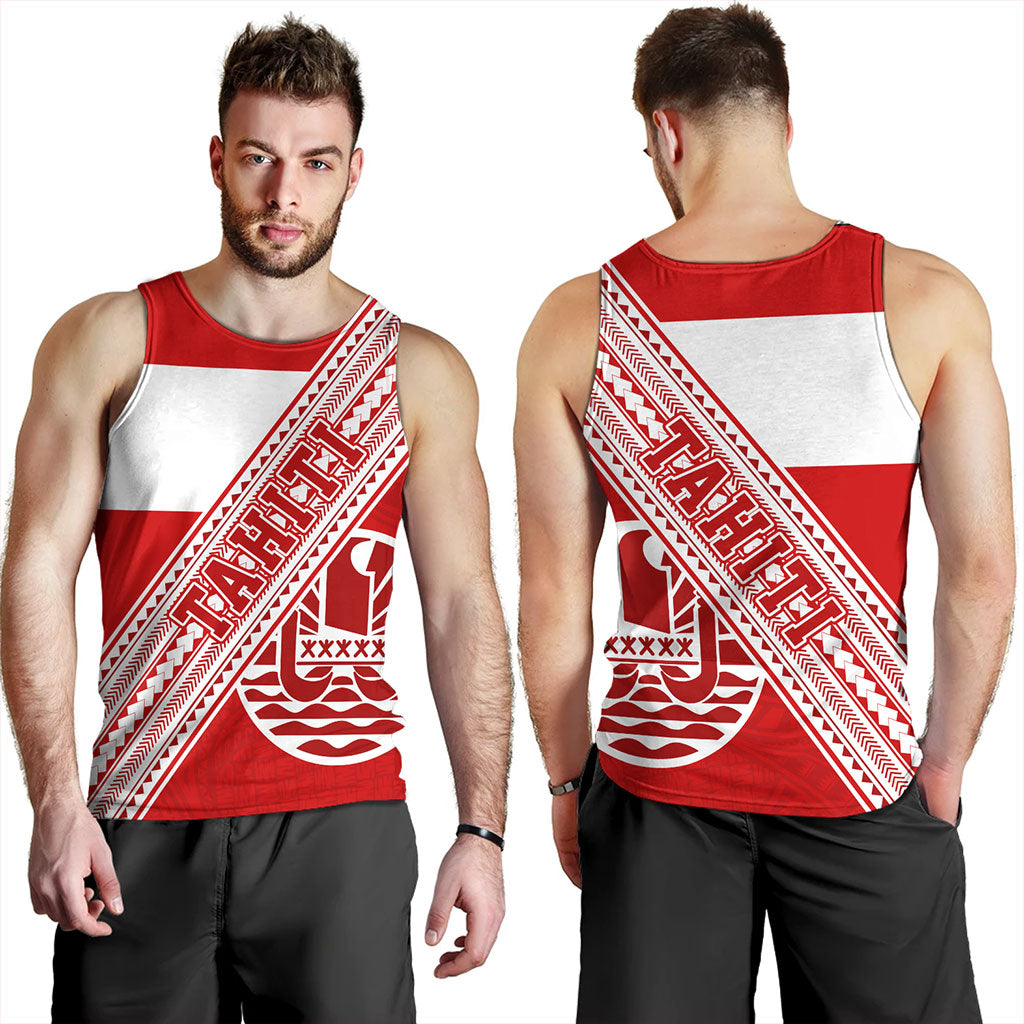 Tahiti Tank Top Flag And Coat Of Arms