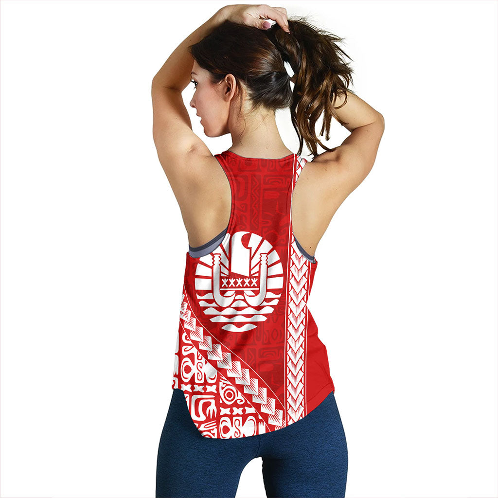 Tahiti Women Tank Tribal Fabric And Coat Of Arms